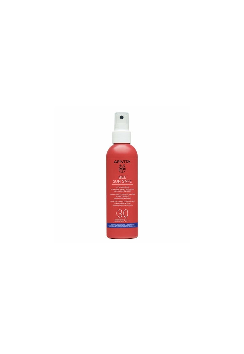 Spray de protectie solara pentru corp si ten SPF30 - cu textura lejera si spectru larg - Bee Sun Safe - 200 ml