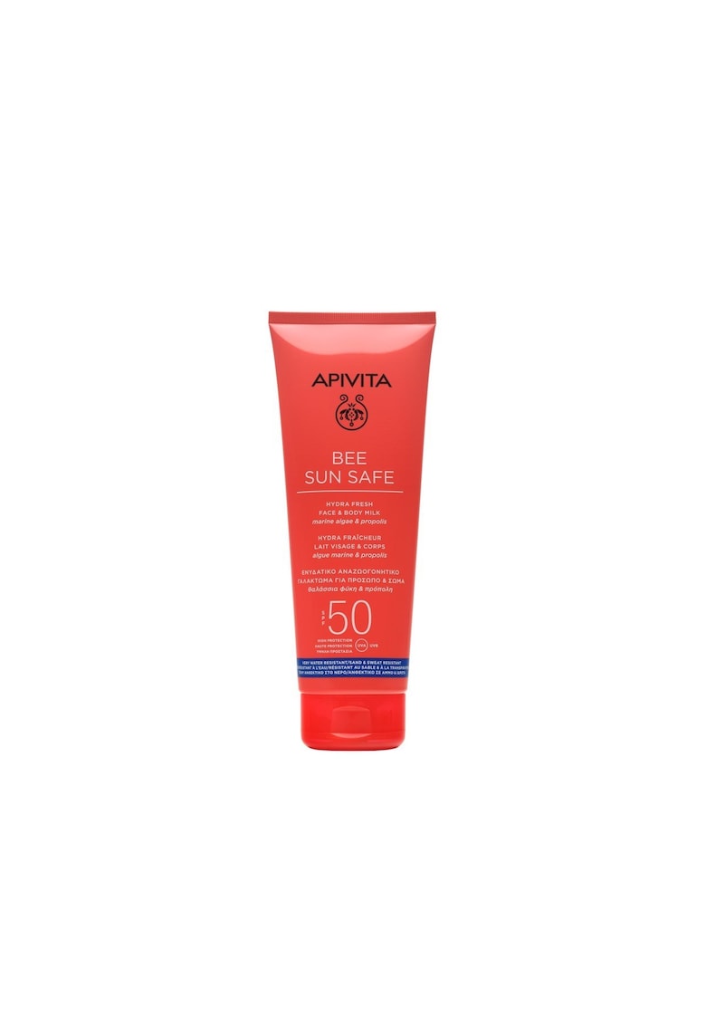 Lapte de protectie solara pentru corp si ten SPF50 - cu spectru larg - potrivit pentru calatorii - Bee Sun Safe 100 ml