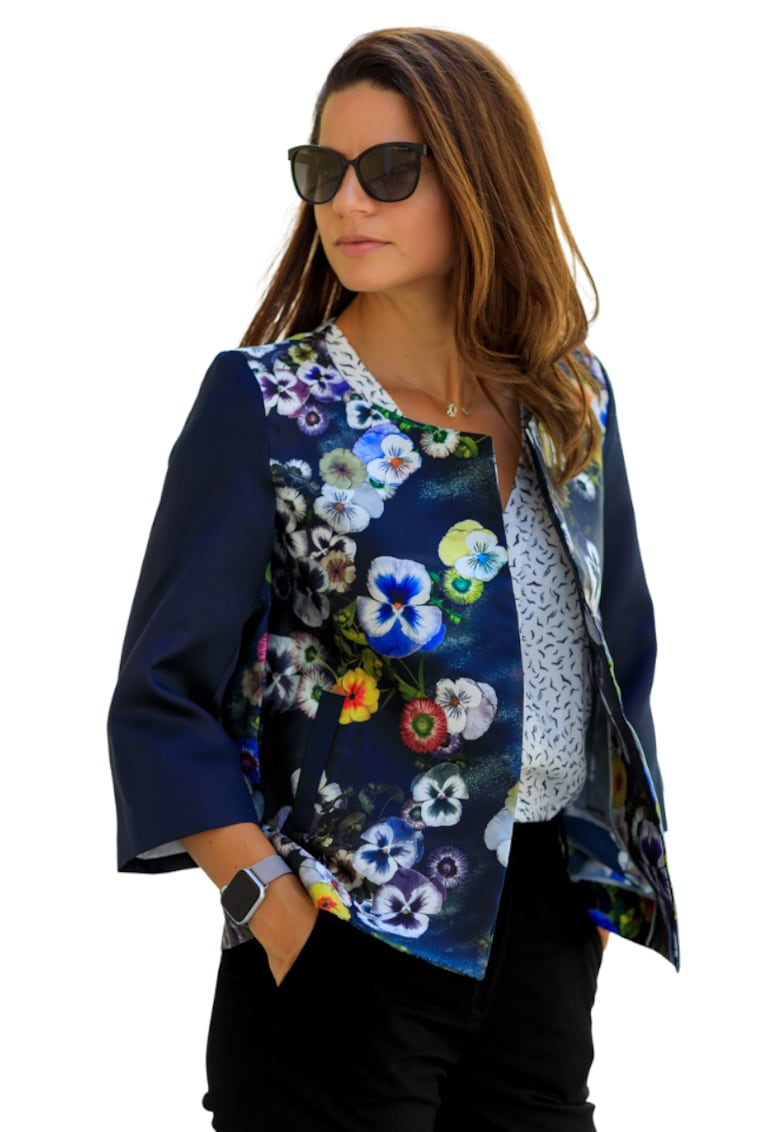 Sacou elegant cu aspect satinat - Selina
