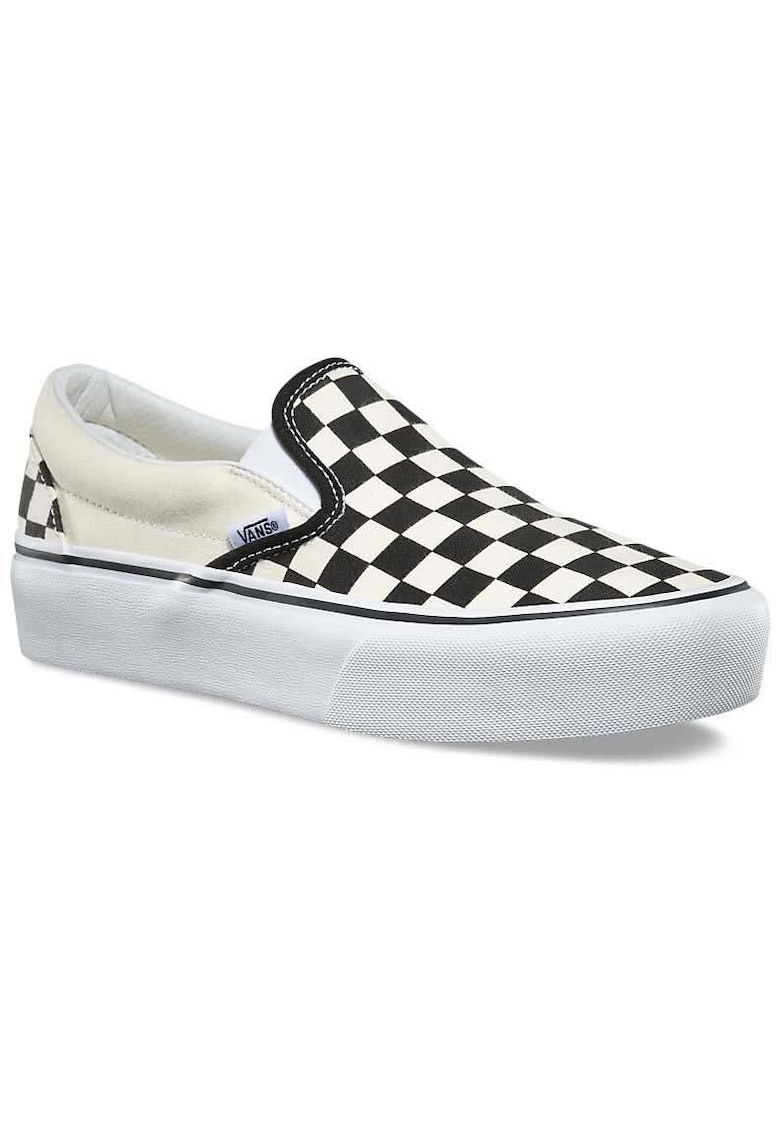 Tenisi Ua Classic Slip On Platform - Carouri - Piele - Alb/Negru