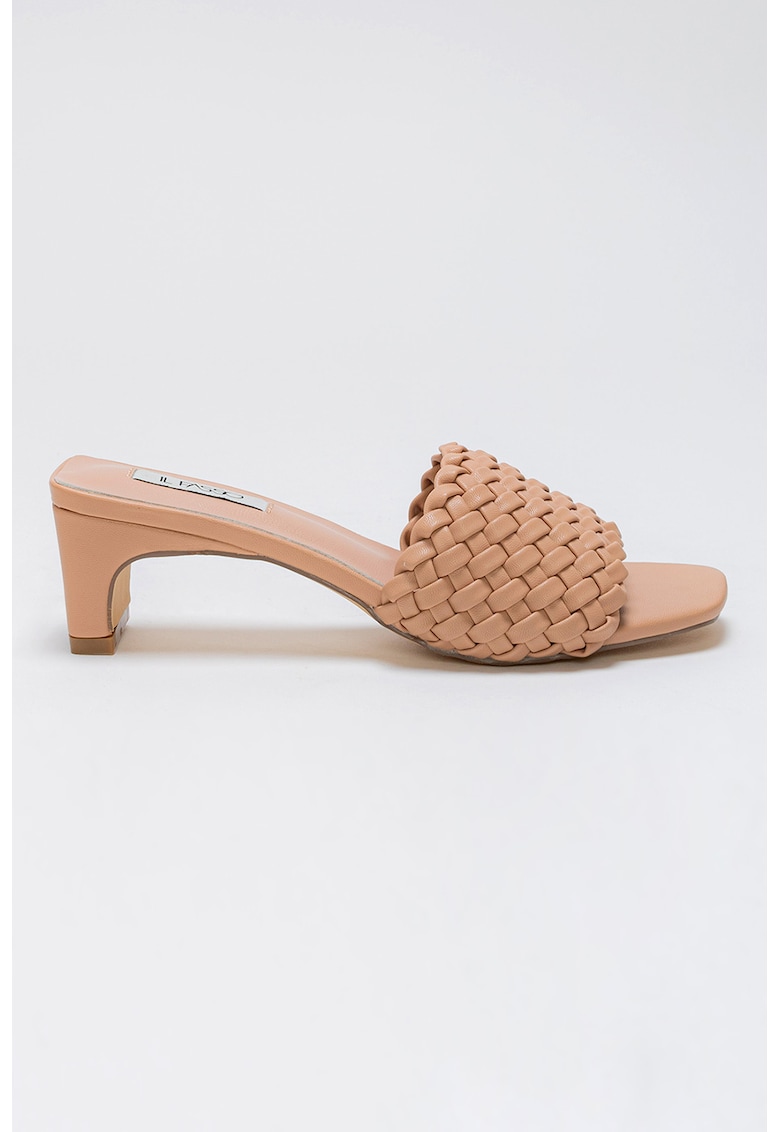 Papuci din piele ecologica cu toc Callie fashiondays.ro imagine noua gjx.ro