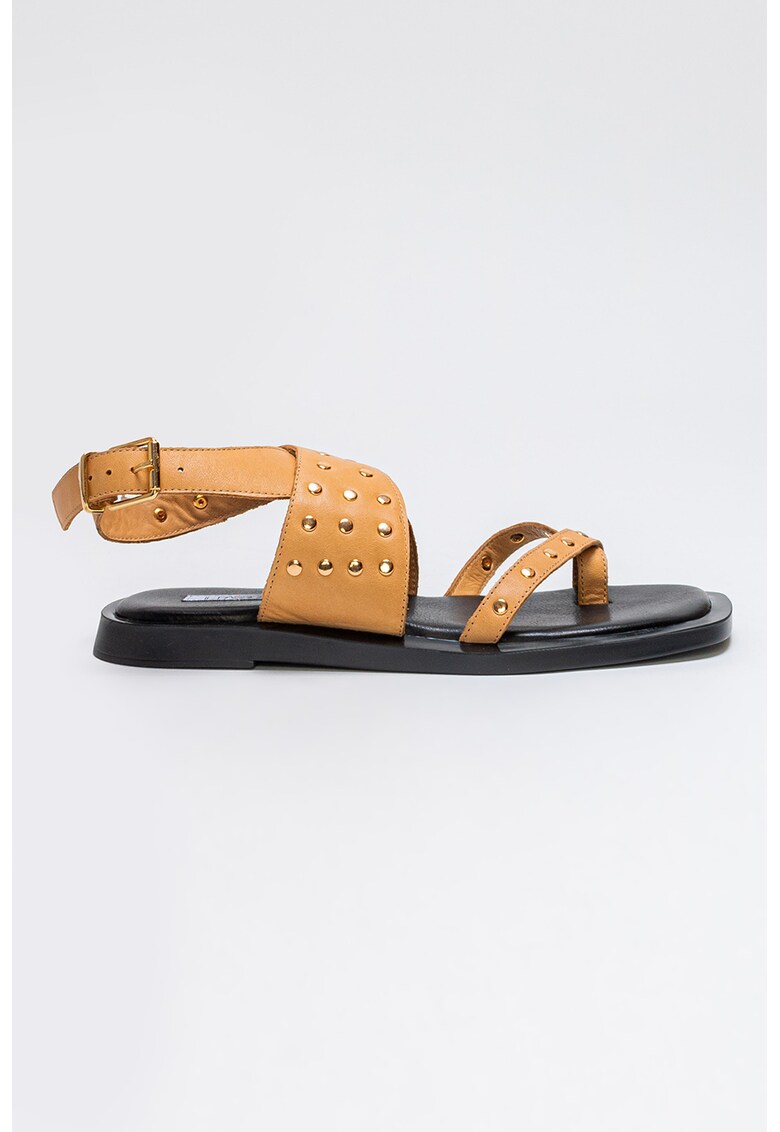 Sandale din piele cu nituri metalice Lorette din imagine noua gjx.ro