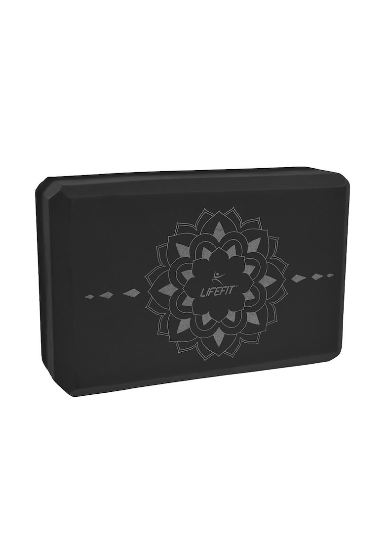 Cub yoga - 22.8x15x7.6 cm - negru - marime universala - sustine pozitia corecta a coloanei vertebrale