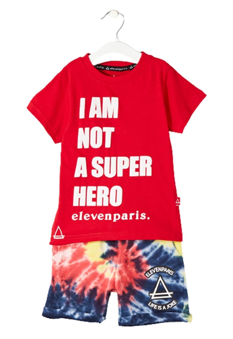 Set de pantaloni scurti si tricou - Rosu