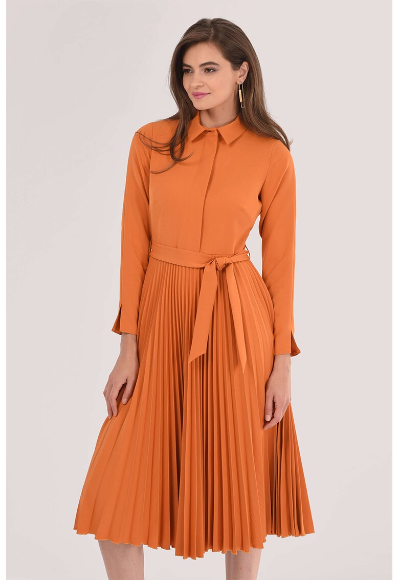 Rochie-camasa cu pliuri in partea de jos