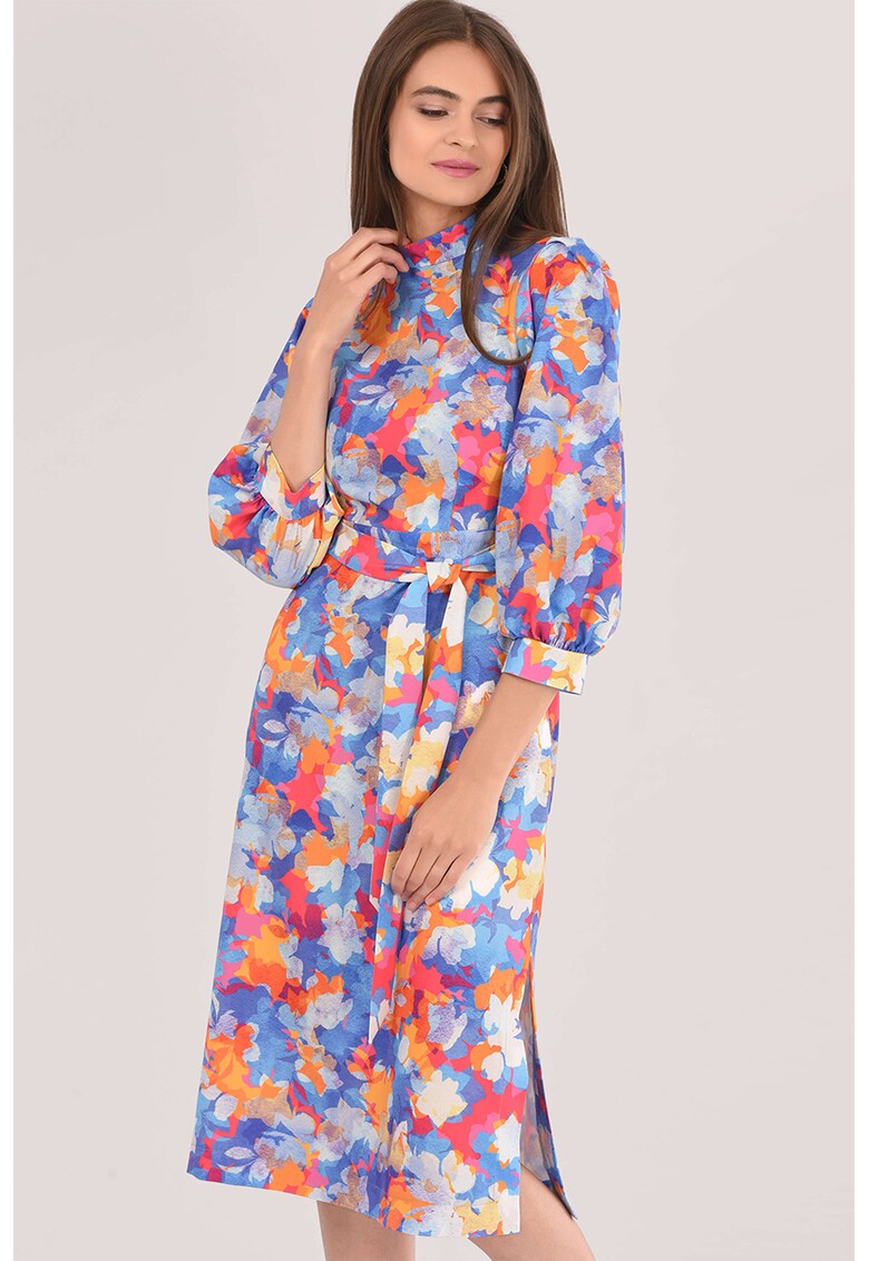Rochie midi cu model abstract