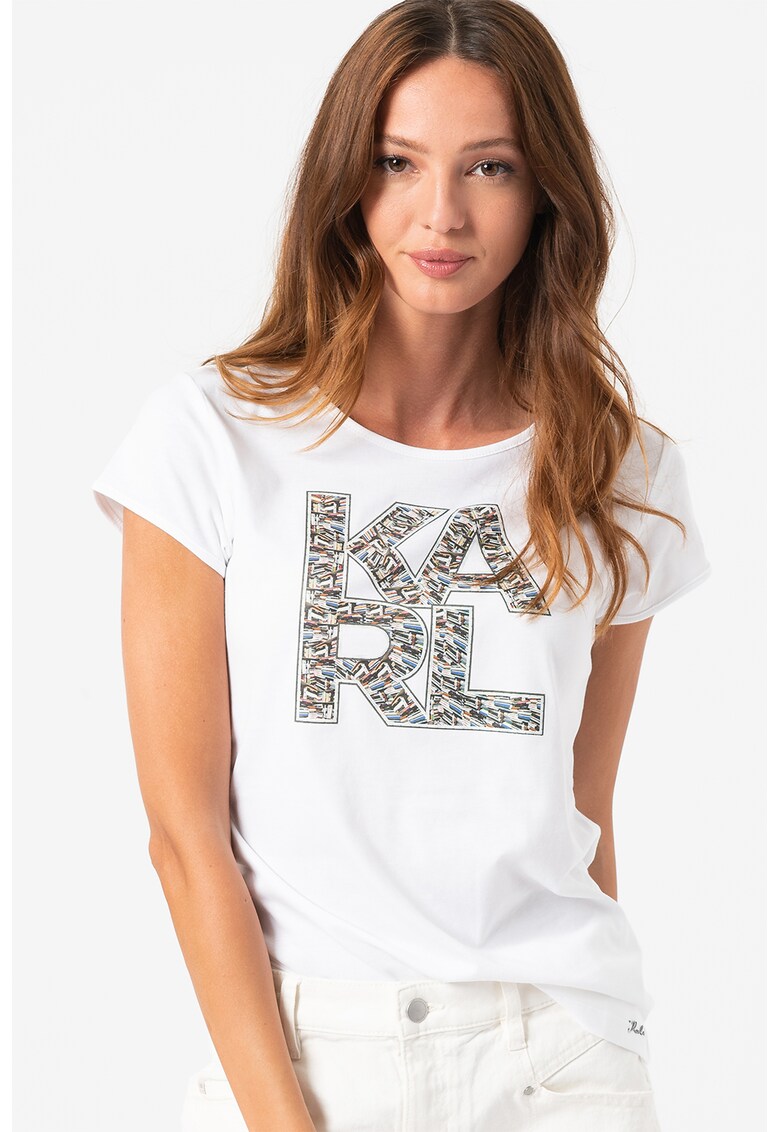 Tricou de plaja cu imprimeu logo de la Karl Lagerfeld
