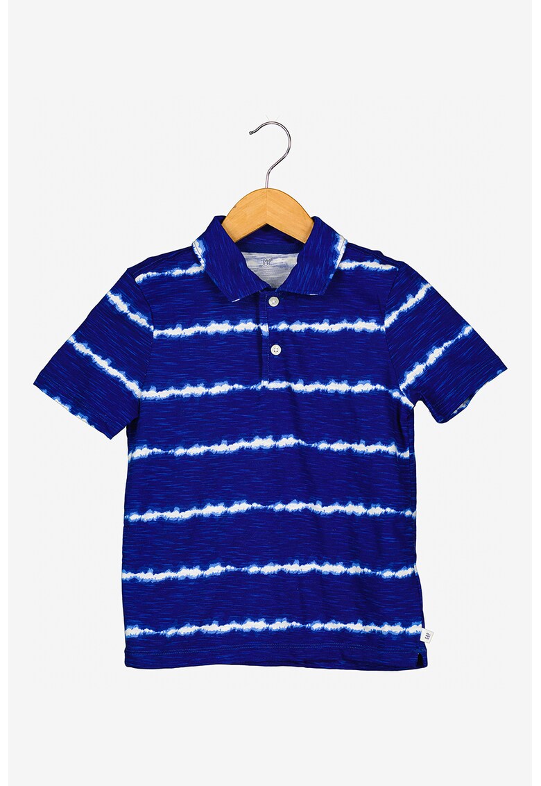 Tricou polo de jerseu cu fenta scurta cu nasturi