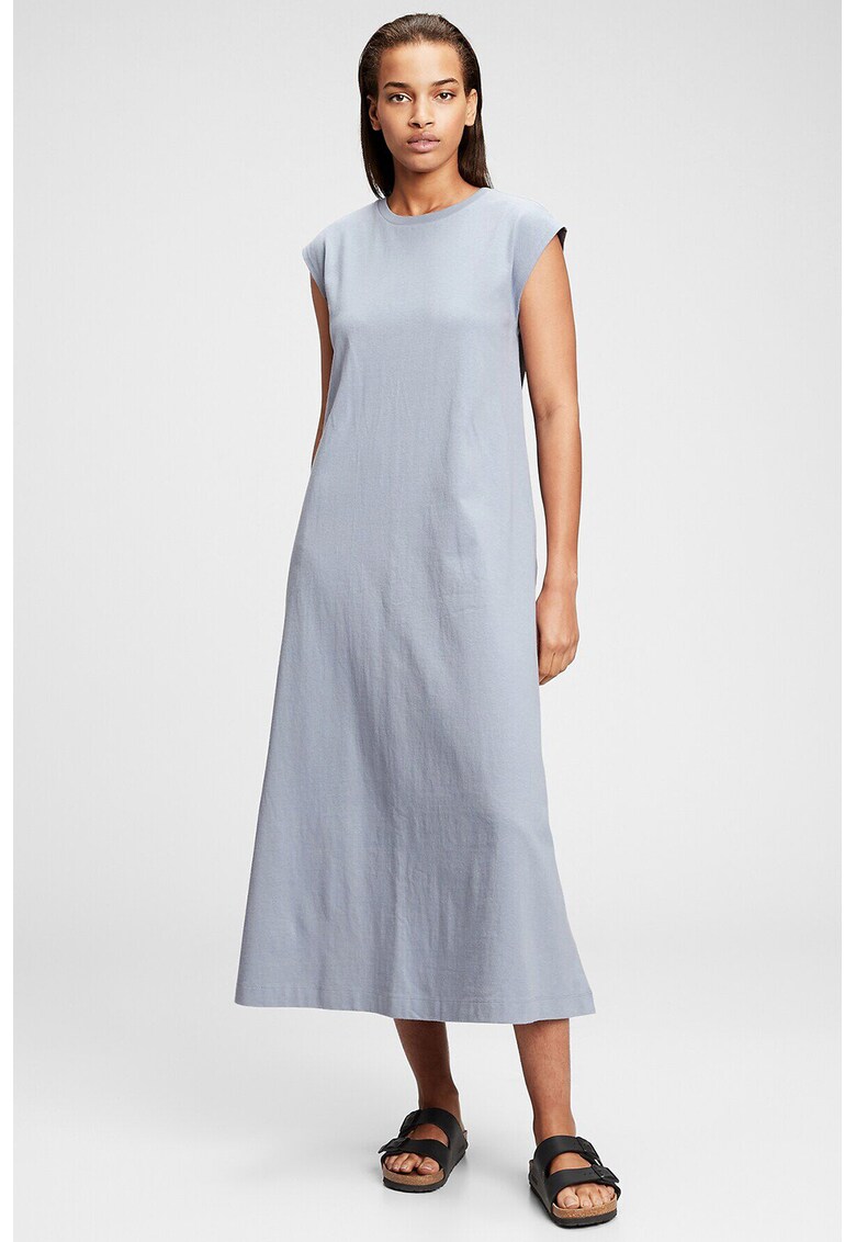Rochie midi cu buzunare laterale