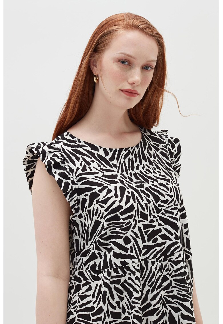Rochie midi din amestec de in