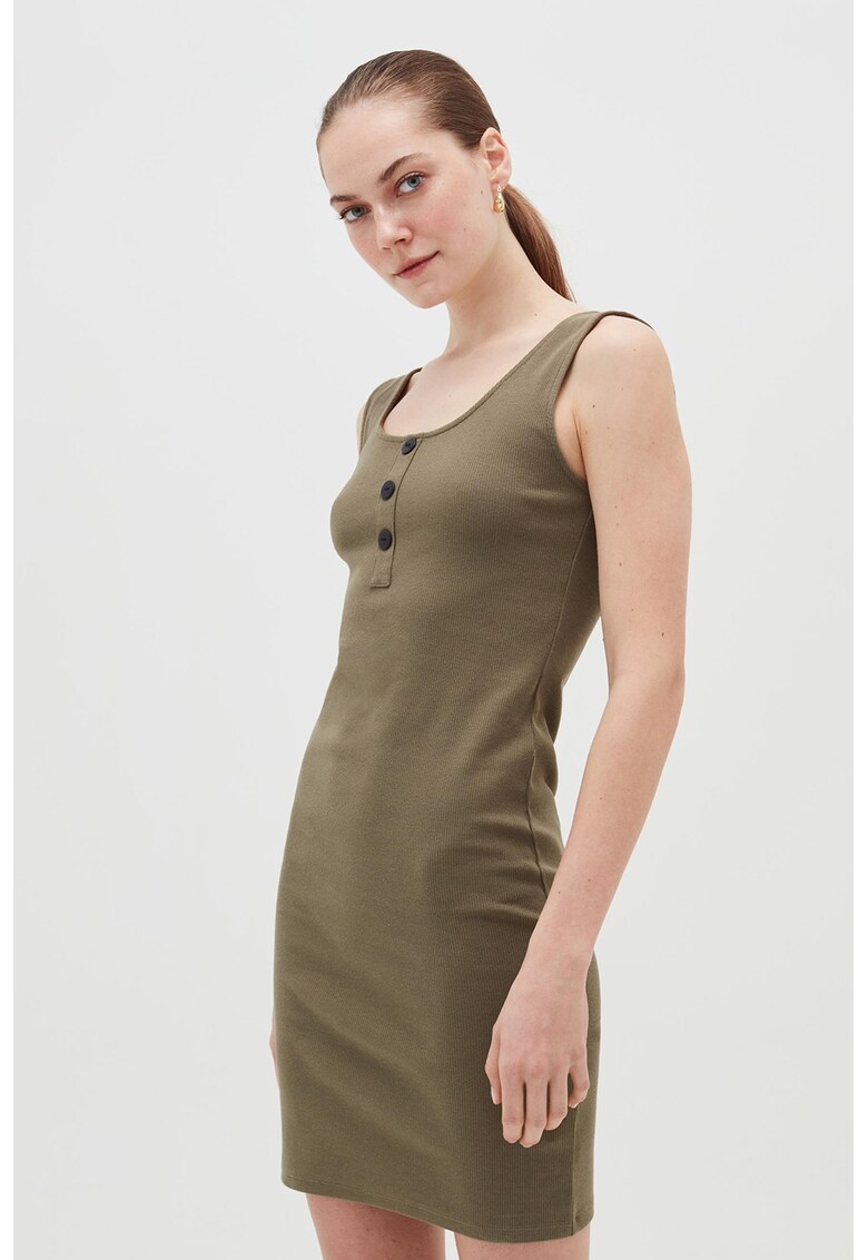 Rochie elastica striata fara maneci