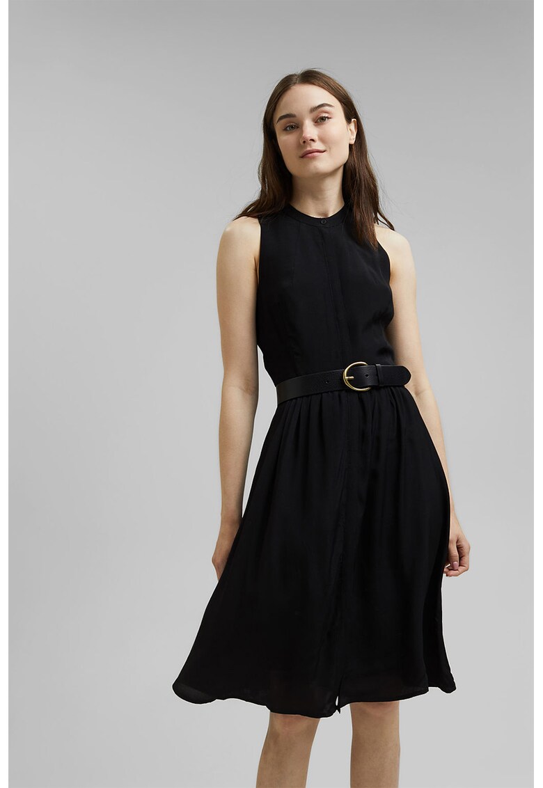 Rochie midi evazata fara maneci