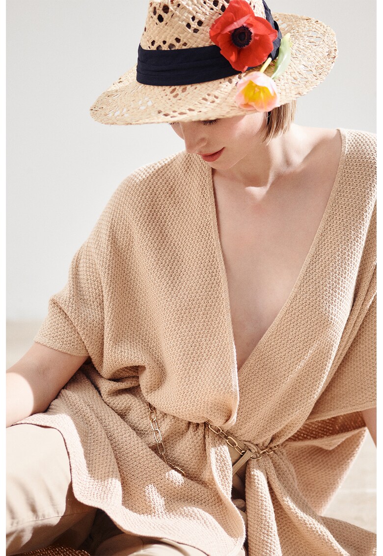 Cardigan cu maneci cazute si perforatii Auxanne