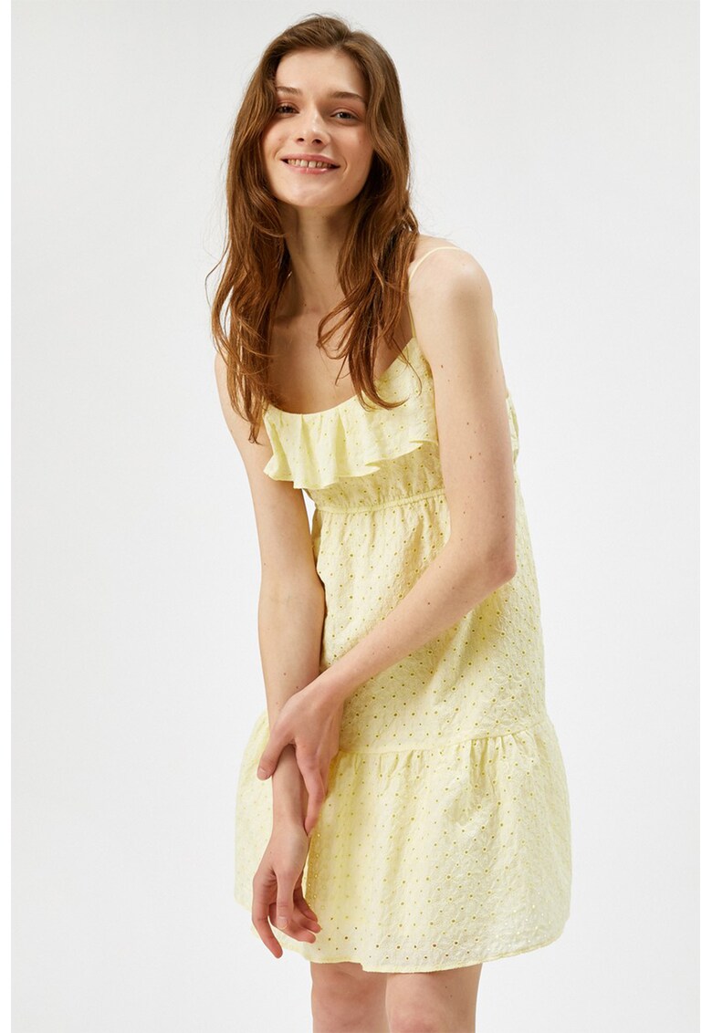 Rochie mini evazata cu talie elastica