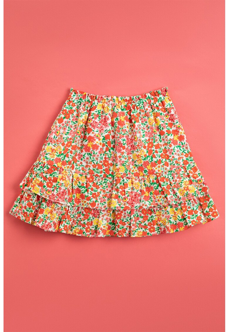Fusta mini cu model floral si imprimeu