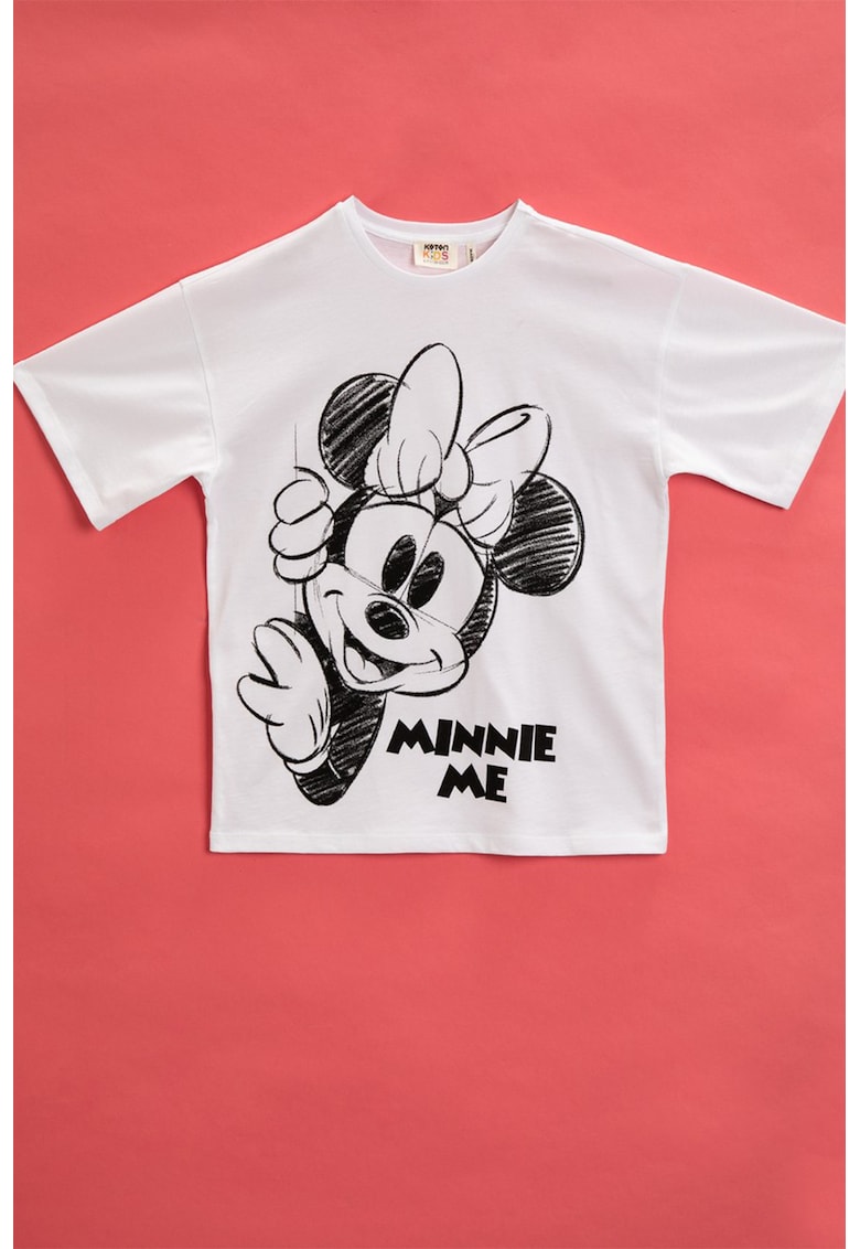 Tricou din bumbac cu imprimeu cu Minnie Mouse