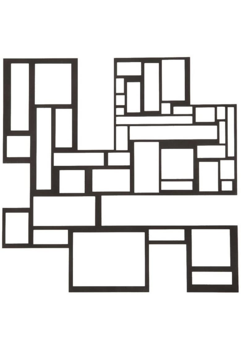 Decoratiune de perete Homemania – otel – 50x50x0.15cm – model geometric ANSWEAR