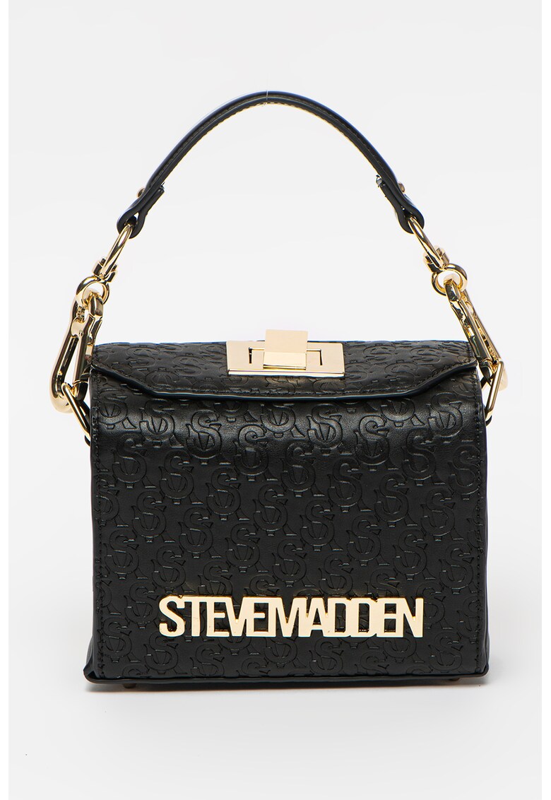 Geanta crossbody de piele ecologica cu model monograma Bbrew