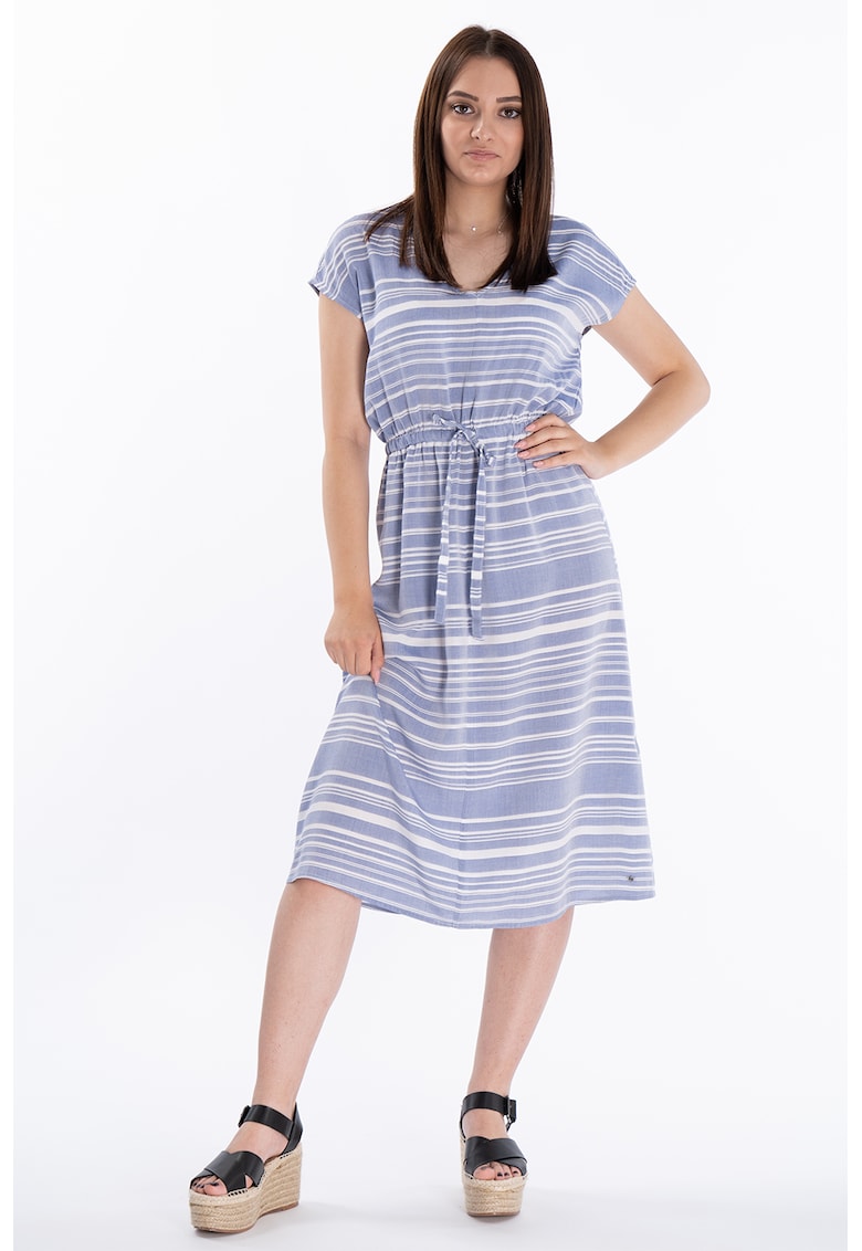 Rochie in dungi cu decolteu in V