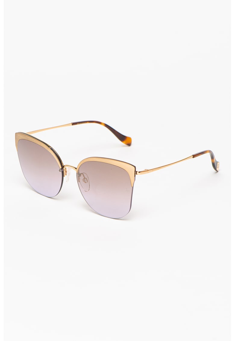 Ochelari de soare cat-eye cu rama metalica