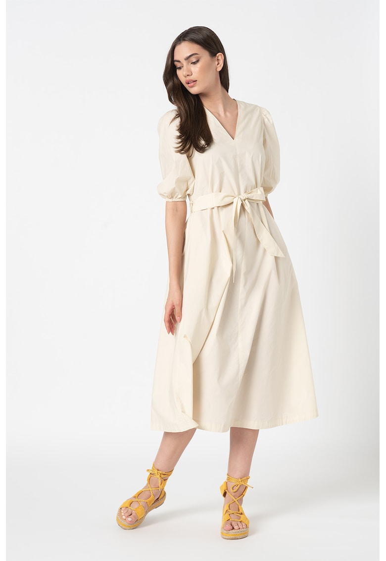 Rochie midi evazata cu cordon