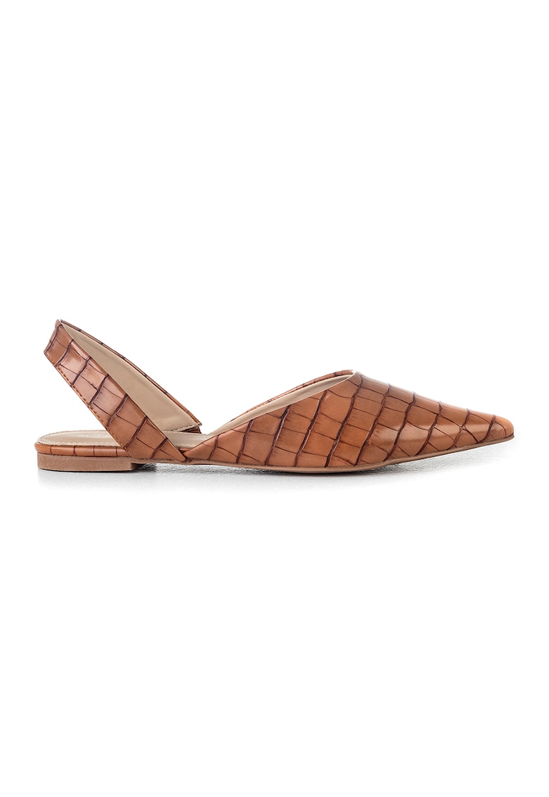 Pantofi slingback de piele ecologica cu varf ascutit fashiondays imagine noua