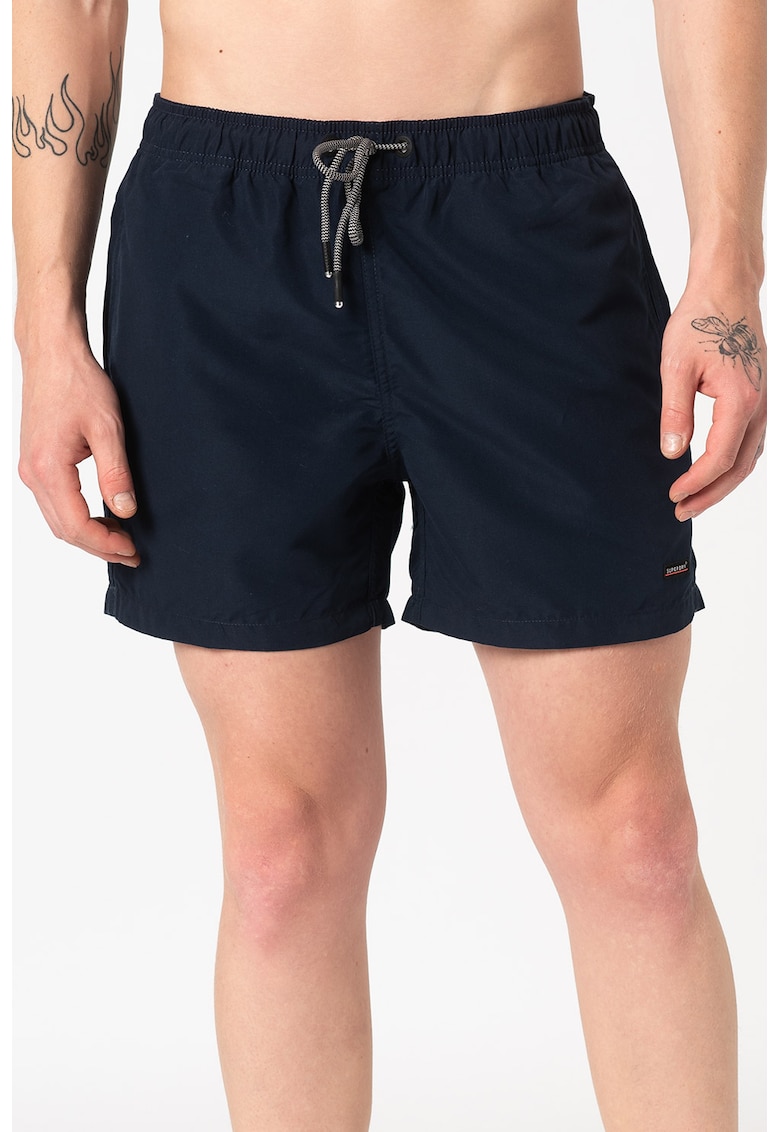Pantaloni scurti de baie cu snur de ajustare in talie si aplicatie logo discreta fashiondays.ro imagine 2022 reducere