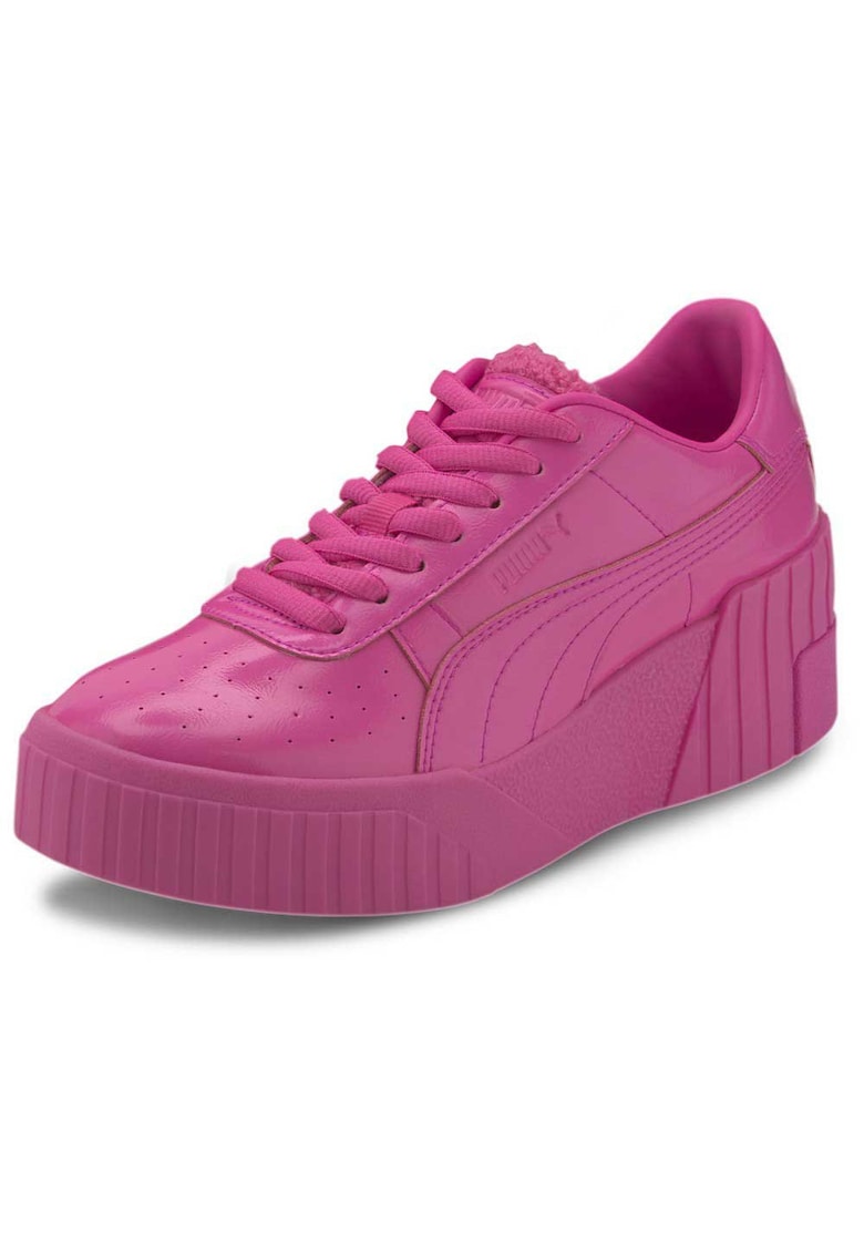 Pantofi sport din piele ecologica cu talpa wedge Cali - Roz