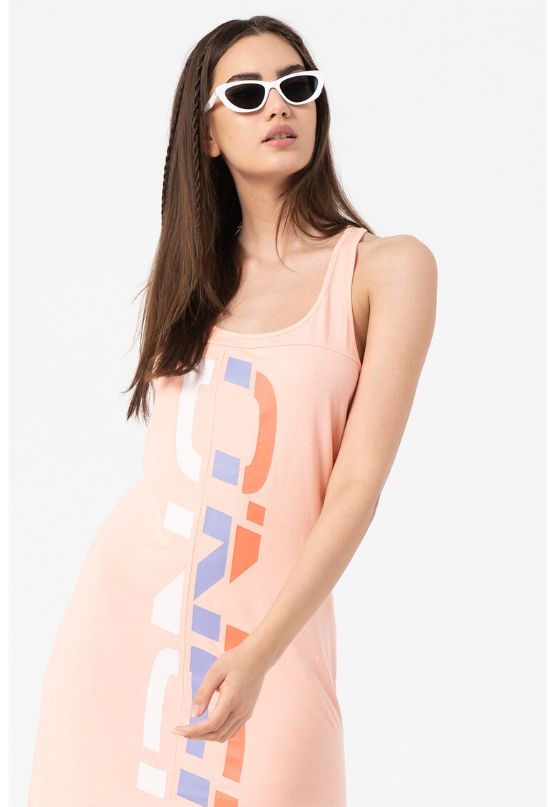Rochie maxi cu spate decupat si slituri laterale adanci