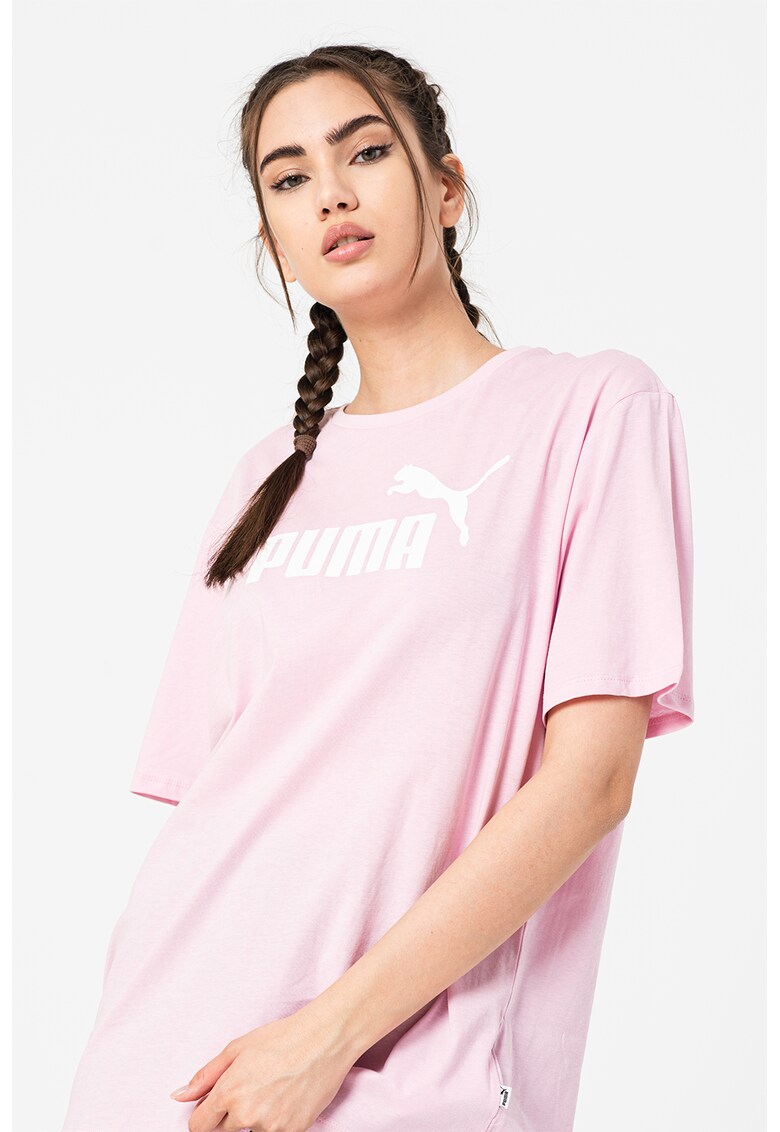 Tricou relaxed fit din bumbac cu imprimeu logo Essentials