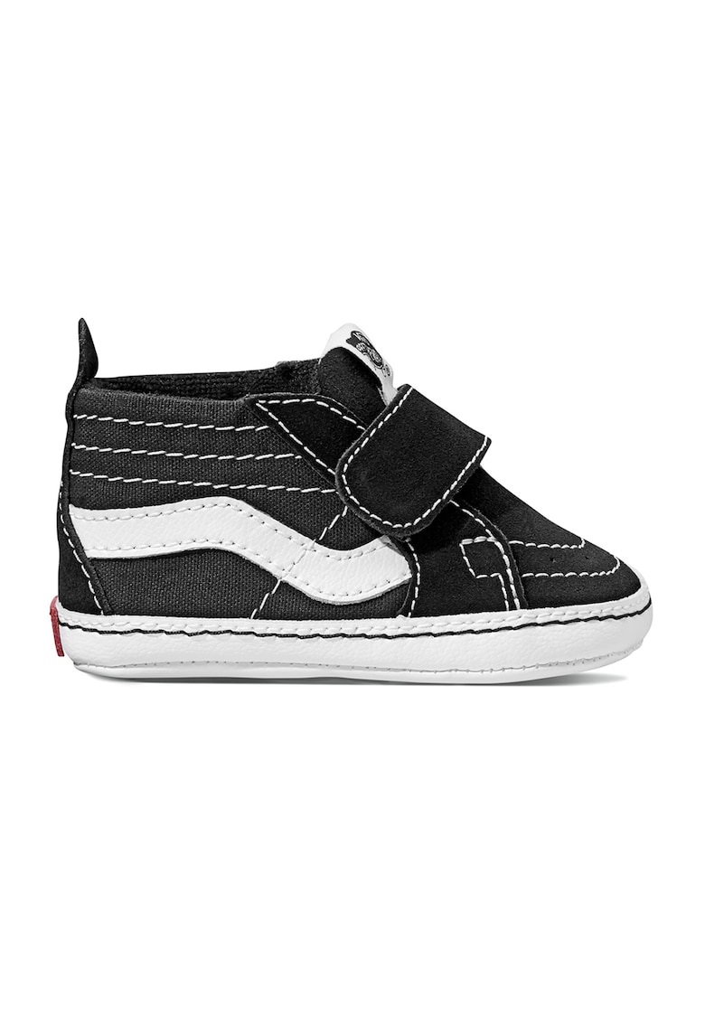 Pantofi de panza si piele intoarsa Sk8-Hi Crib - Negru/Alb