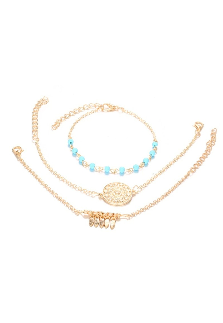 Set 3 bratari aurii - cu margelute - Torny C1 -