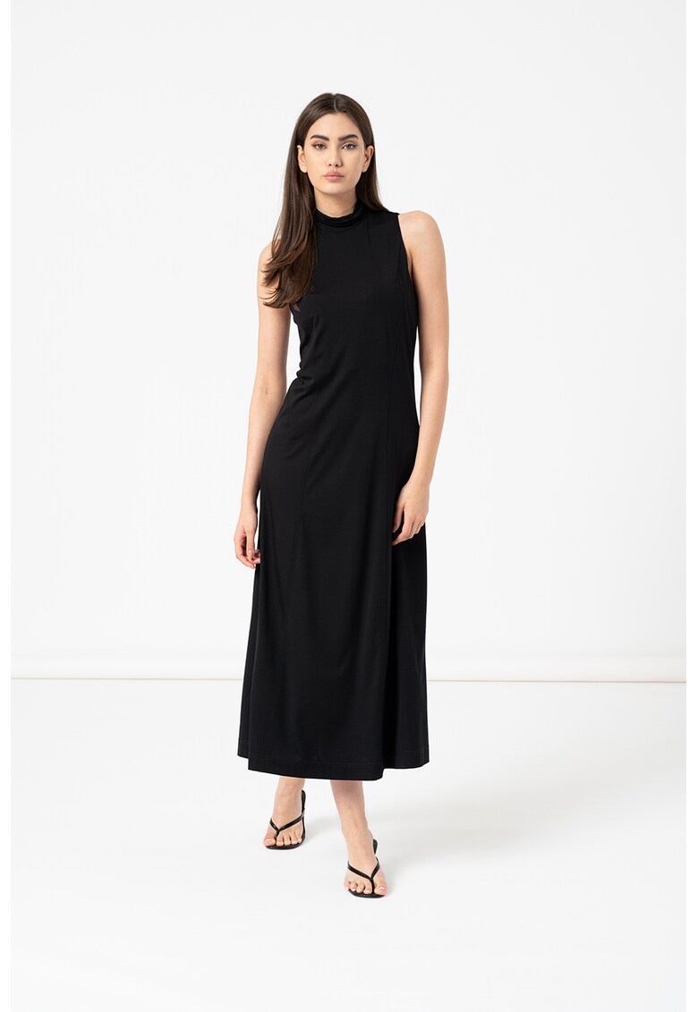 Rochie lunga cu guler scurt - fara maneci