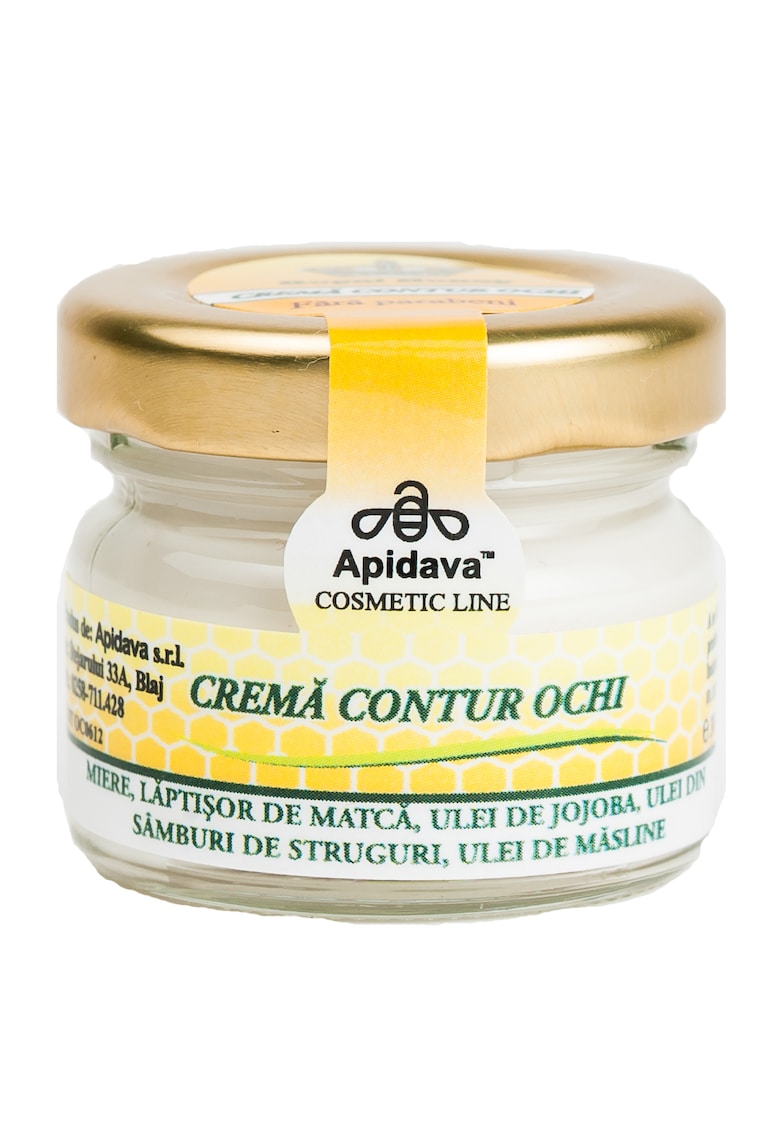 Crema contur ochi Apidava cu miere - ulei de Jojoba si laptisor de matca - 30 ml