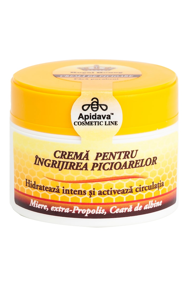 Crema pentru ingrijirea picioarelor Apidava cu miere - propolis si ceara de albine - 50 ml