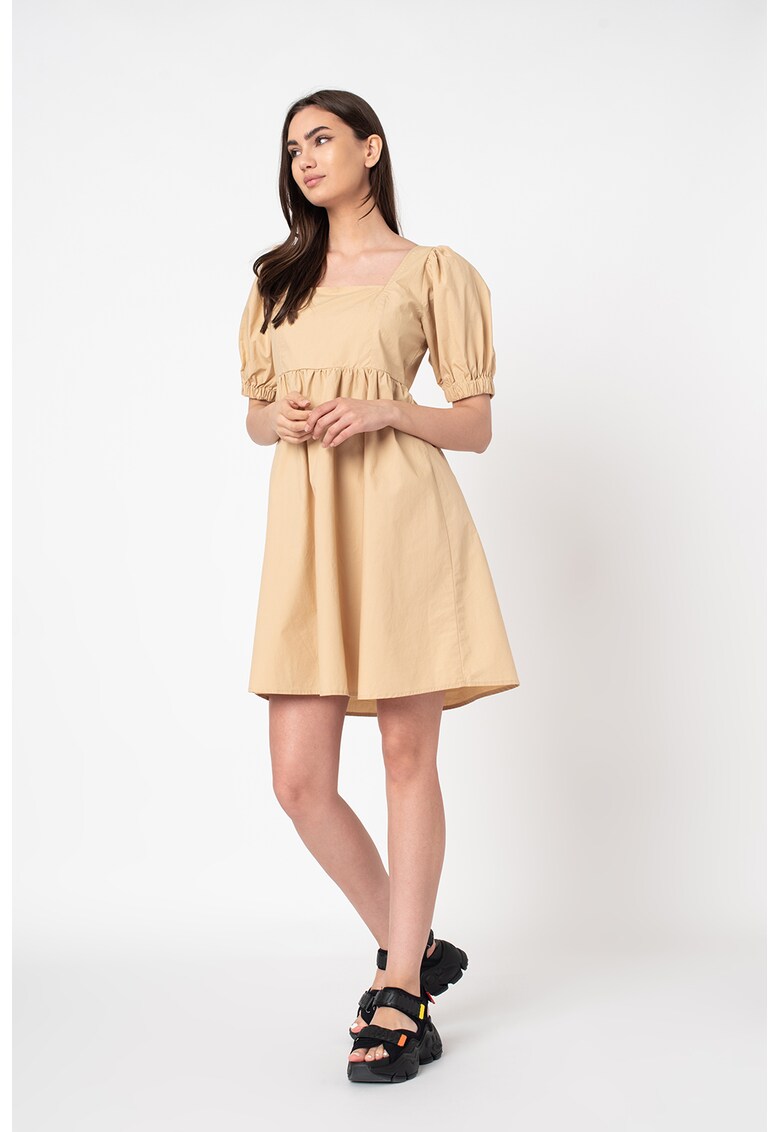 Rochie de bumbac cu decolteu patrat