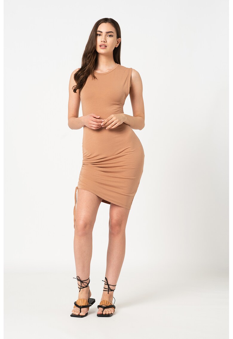 Rochie de jerseu cu fronseuri in partile laterale Multo