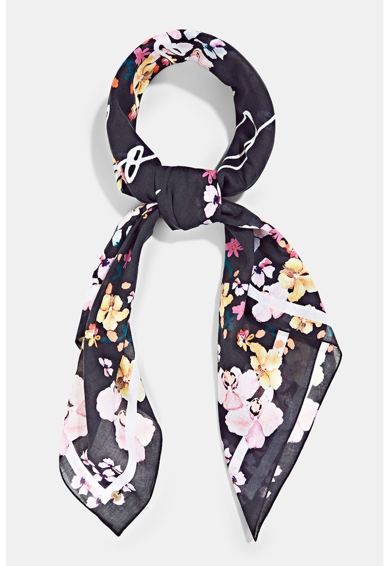 Esarfa de bumbac organic cu imprimeu floral