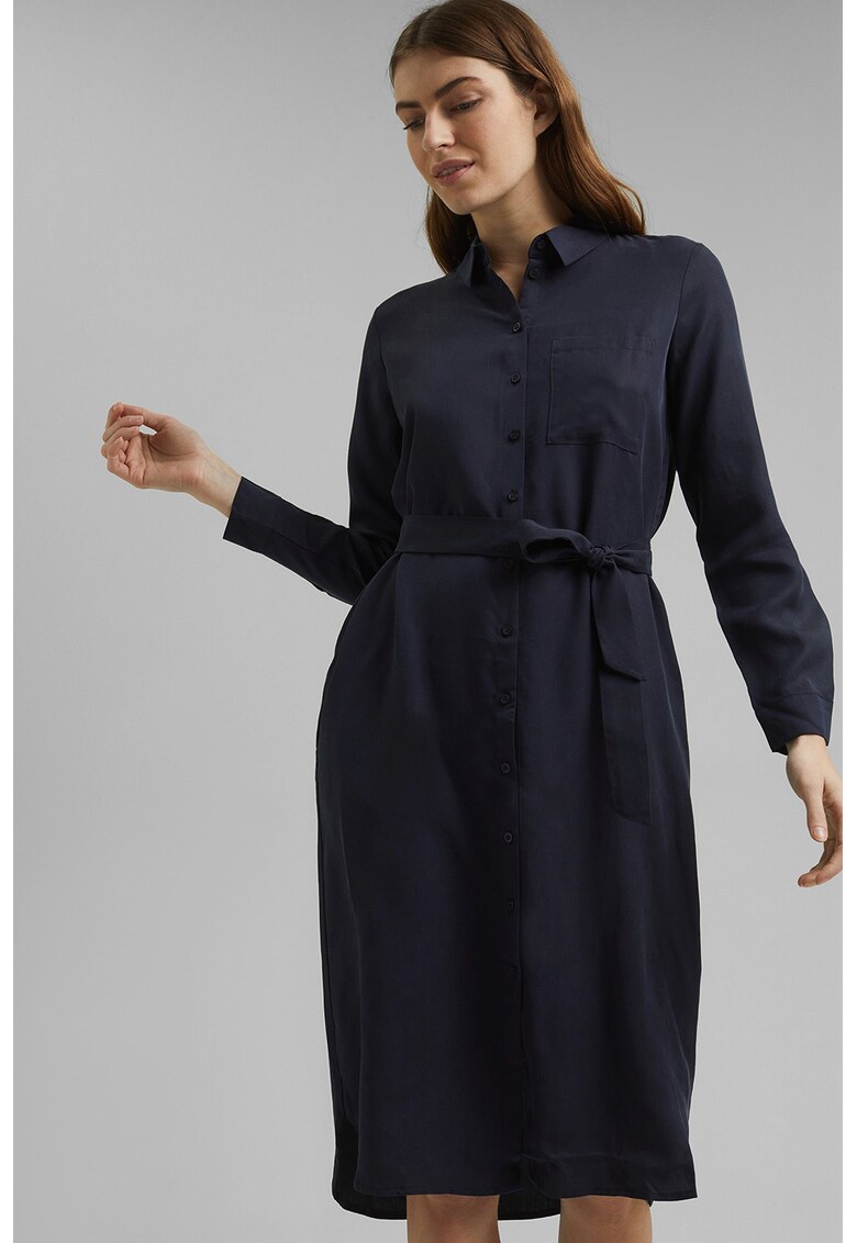 Rochie-camasa midi din lyocell