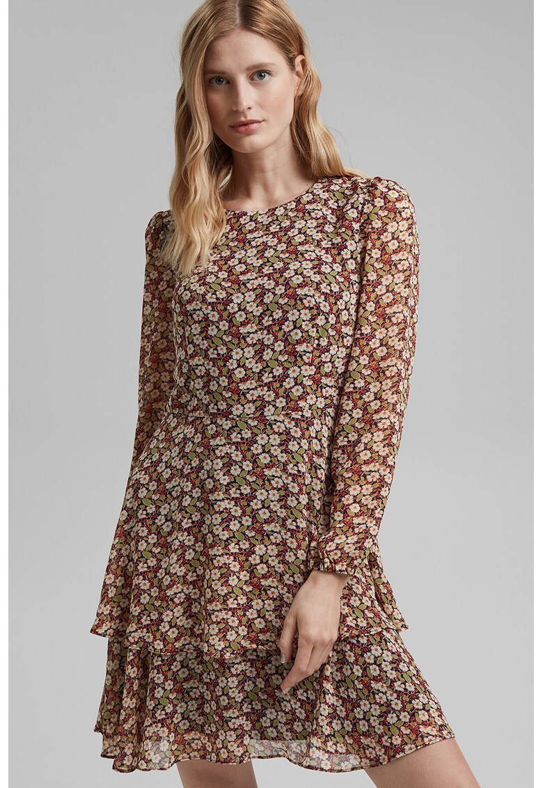 Rochie din sifon cu imprimeu floral
