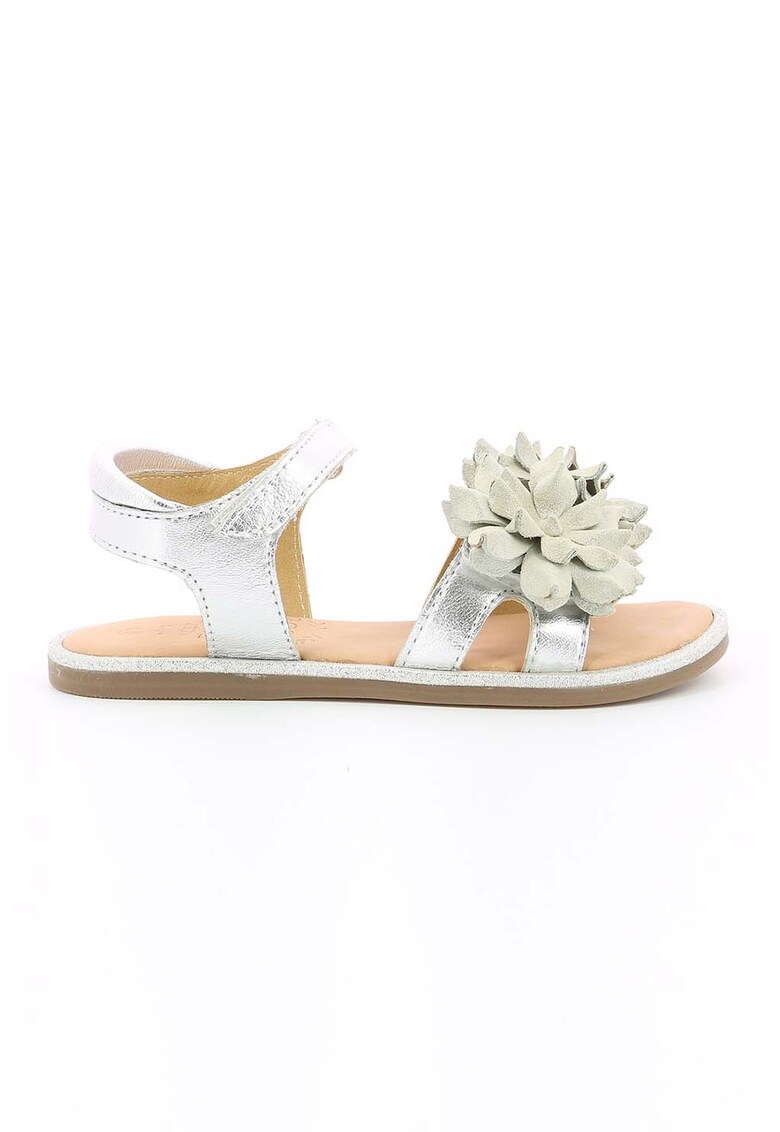 Sandale de piele si piele intoarsa cu velcro