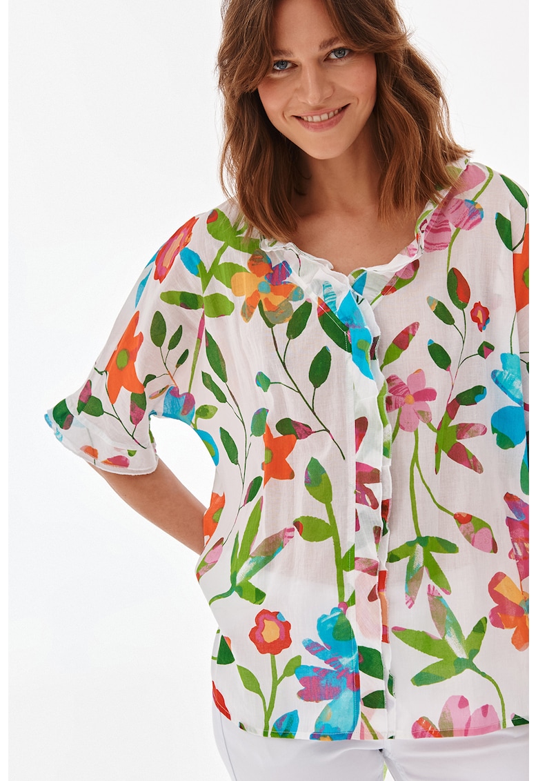 Bluza lejera cu model floral Cyprusa fashiondays.ro imagine noua