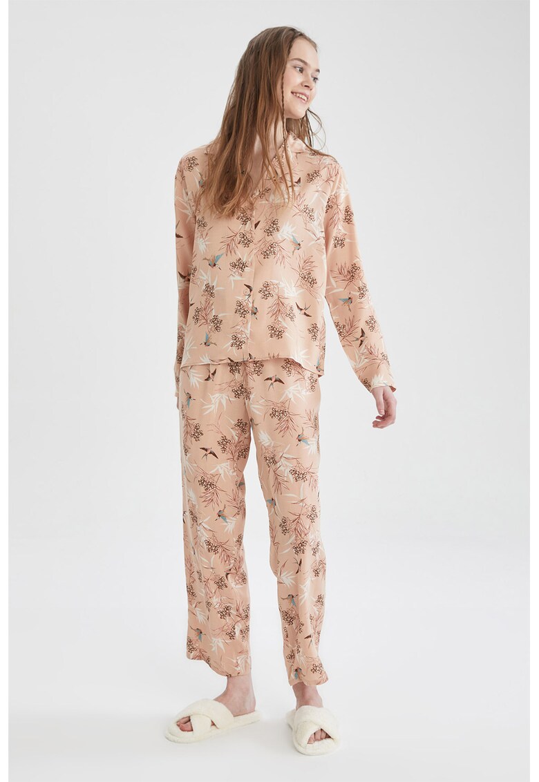 Pantaloni lungi de pijama cu model 2022 ❤️ Pret Super fashiondays imagine noua 2022