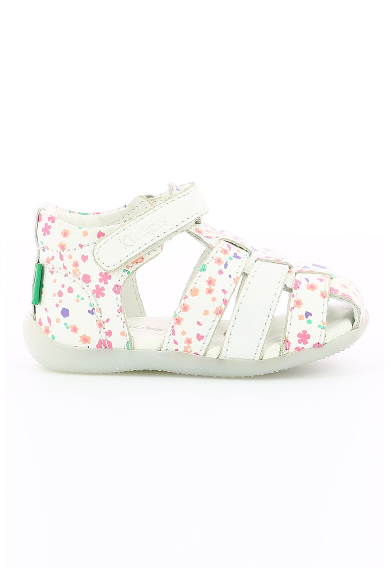 Sandale fisherman de piele cu imprimeu floral Bigflo