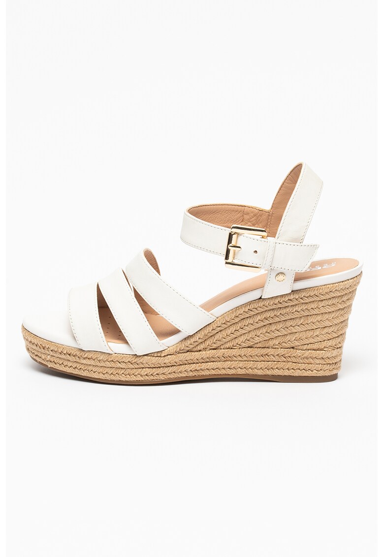 Sandale-espadrile wedge de piele Soleil