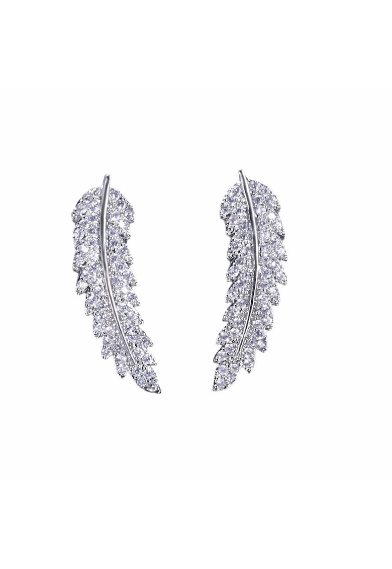 Cercei argintii - forma de aripi - cu pietre din zirconiu - Thomina C5 -