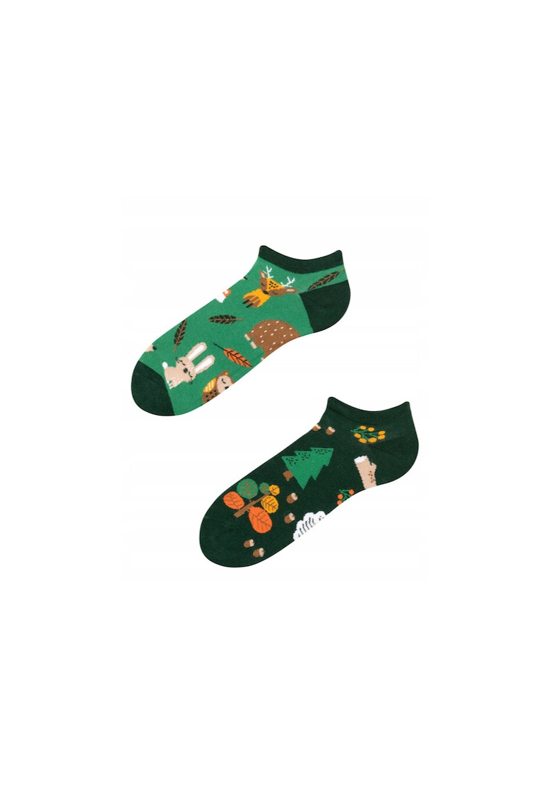 Sosete barbatesti pe glezna -  Imprimeu cu animale - Multicolor