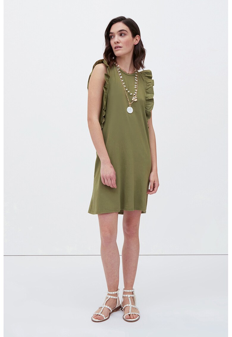 Rochie mini cu insertii cu volane