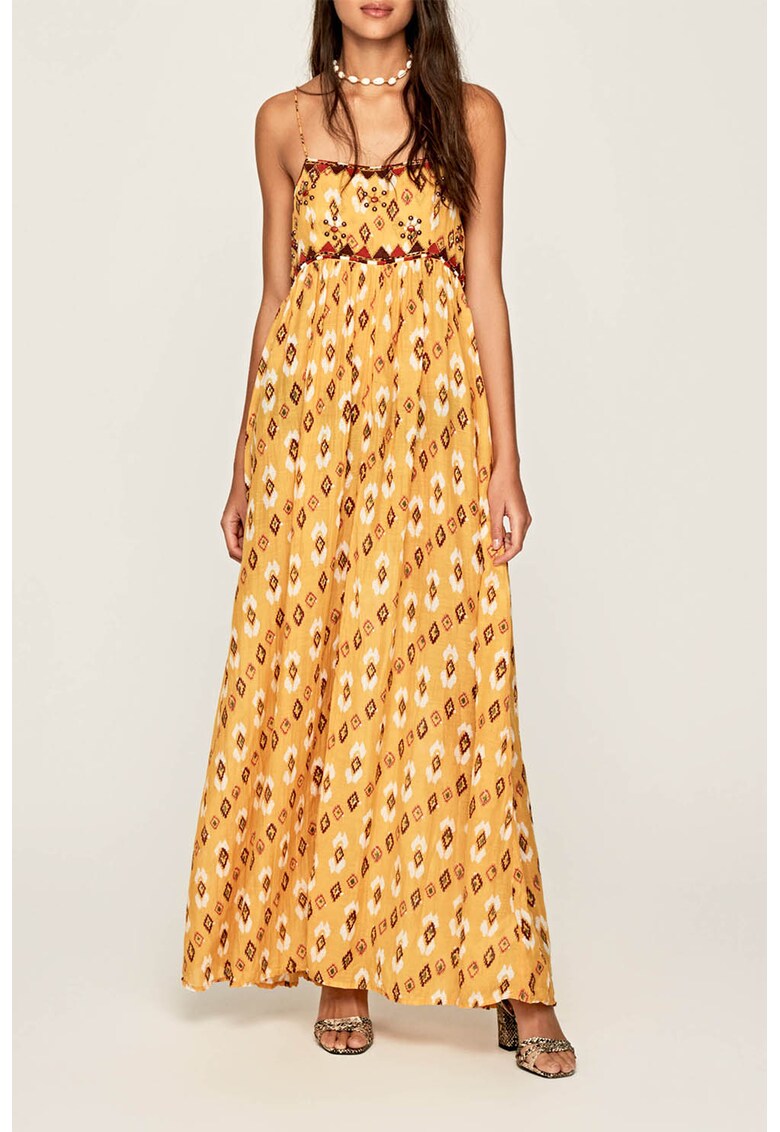 Rochie maxi cu imprimeu geometric Angie