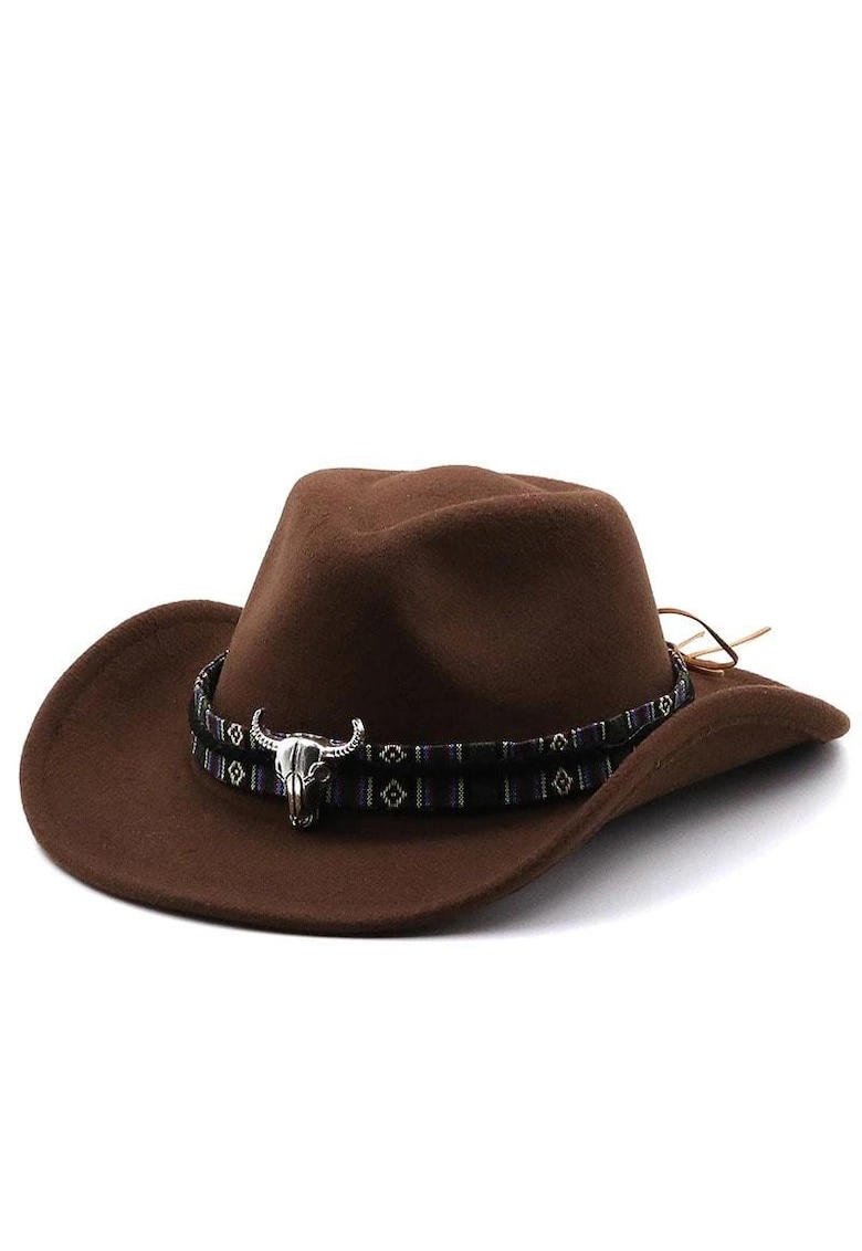 Palarie dama - maro - stil cowboy - Waleria - marime universala -